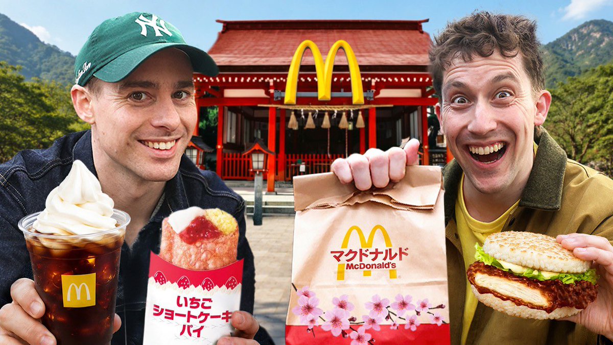 V1per_Gfx's tweet photo. Day 5 Of Consecutive Thumbnail Re-Design Challenge 
This Time for @jolly_brits 

Before/After

Title: Two Britts Try Japenese McDonald’s for the first time

Forgot to post yesterday so posting both together here! https://t.co/fkm28Fx9iQ