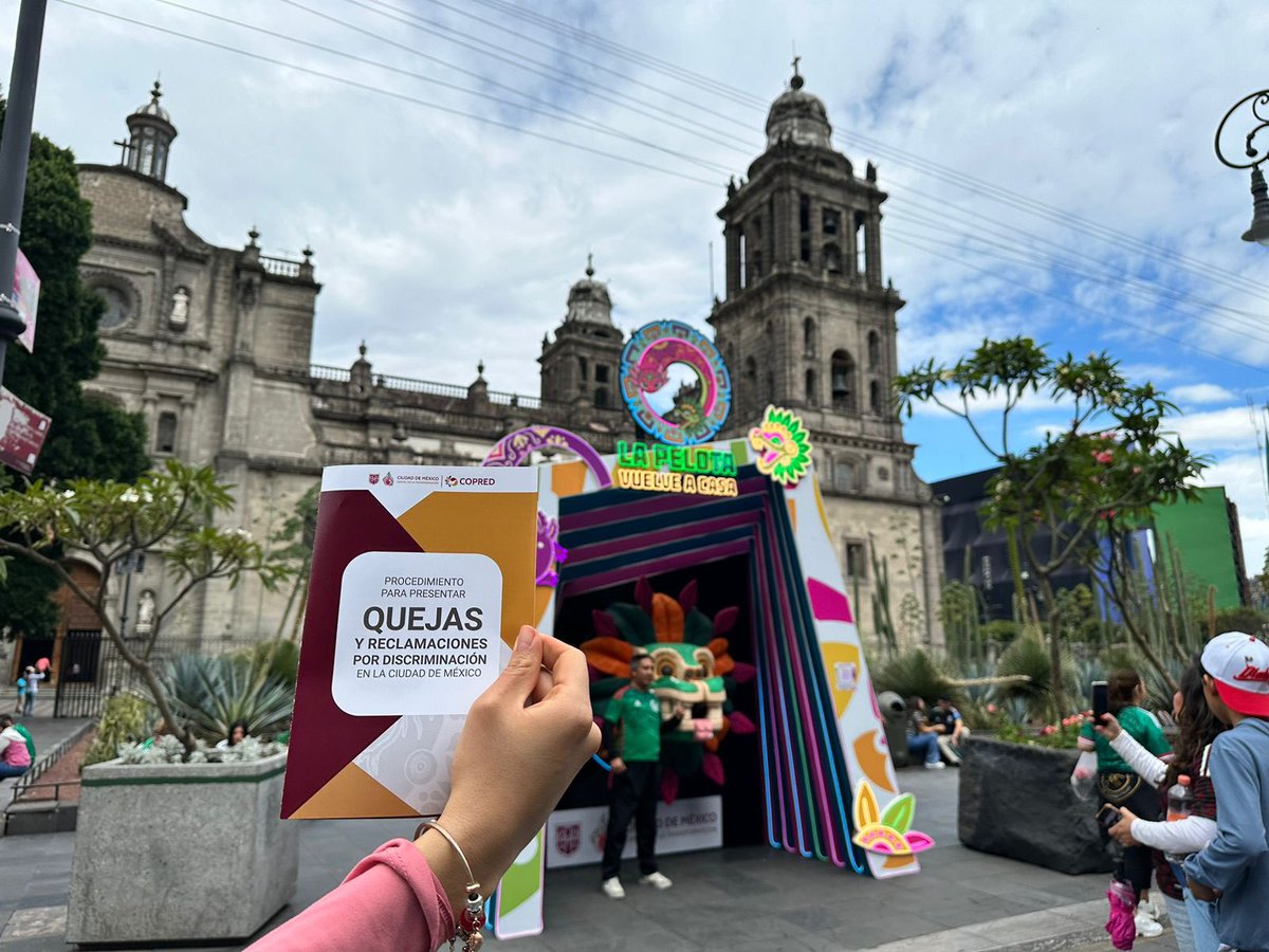 COPRED_CDMX's tweet photo. ⚽✨ ¡Hoy nos vemos en el Fan Fest del Zócalo! Estaremos compartiendo información y brindando orientación para construir espacios más seguros, incluyentes y libres de discriminación. https://t.co/zxePuEN3zn