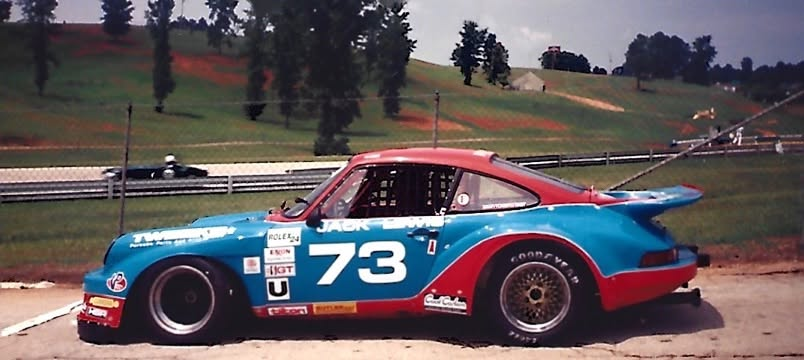 jeracerx's tweet photo. A cheaty 90s IMSA car was Jack Lewis' 911 that was built from a fire damaged 1976 930. Features included a 40 gallon fuel cell that tested at 24 gallons and a 3.8L engine that could pass tech as a 3.6. Lewis used the car from 1992-98, then Spencer Pumpelly for two years after https://t.co/x7g3587o3T