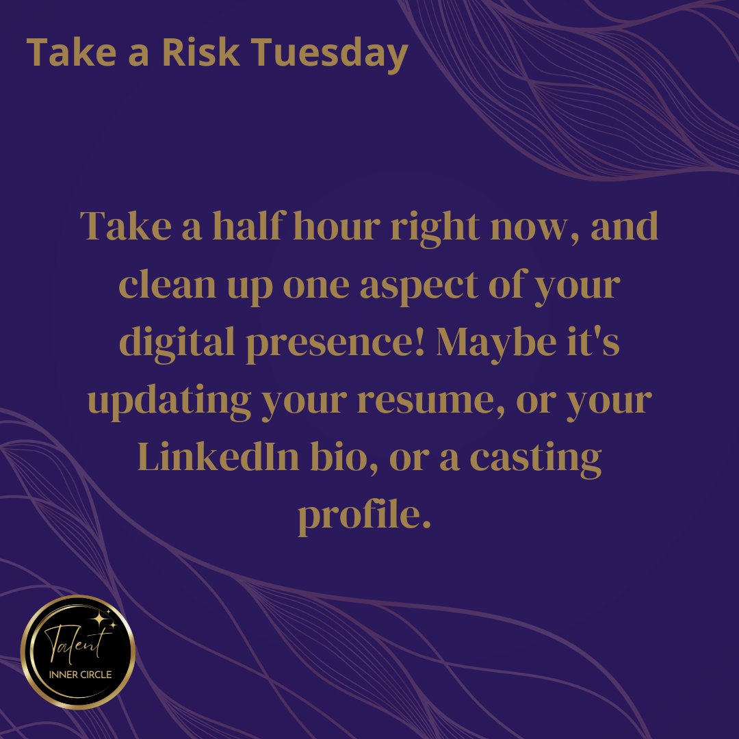 LapidesLau's tweet photo. Ryder Reporting! 

For this week, Mama Lau has this challenge for you: Take a half hour right now, and clean up one aspect of your digital presence! Maybe it's updating your resume, or your LinkedIn bio, or a casting profile. https://t.co/scPBYYDOPf
