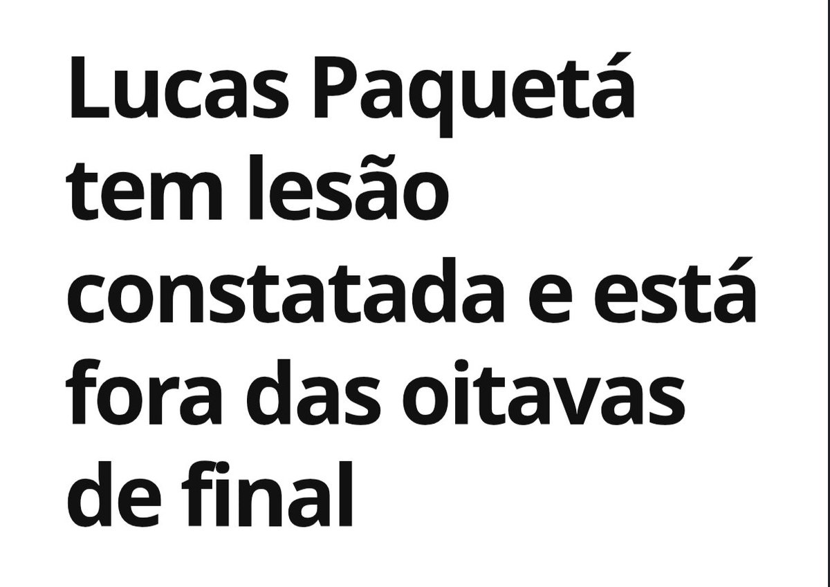 mondogon's tweet photo. Esperando a notícia de que esteja fora do resto da Copa.

Mas torcendo pra voltar a jogar pelo Flamengo após a Copa. https://t.co/w2uT3expA6