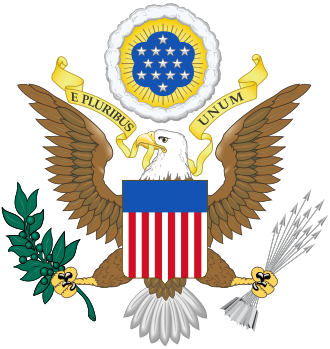 Undead_Noir's tweet photo. One is the classic GREAT SEAL of the UNITED STATES. The other is that weird nazi shit that Trump put up in front of the white house. If you can't tell the difference, you're probably a dumbass MAGAt. https://t.co/dJJnK5L8c5