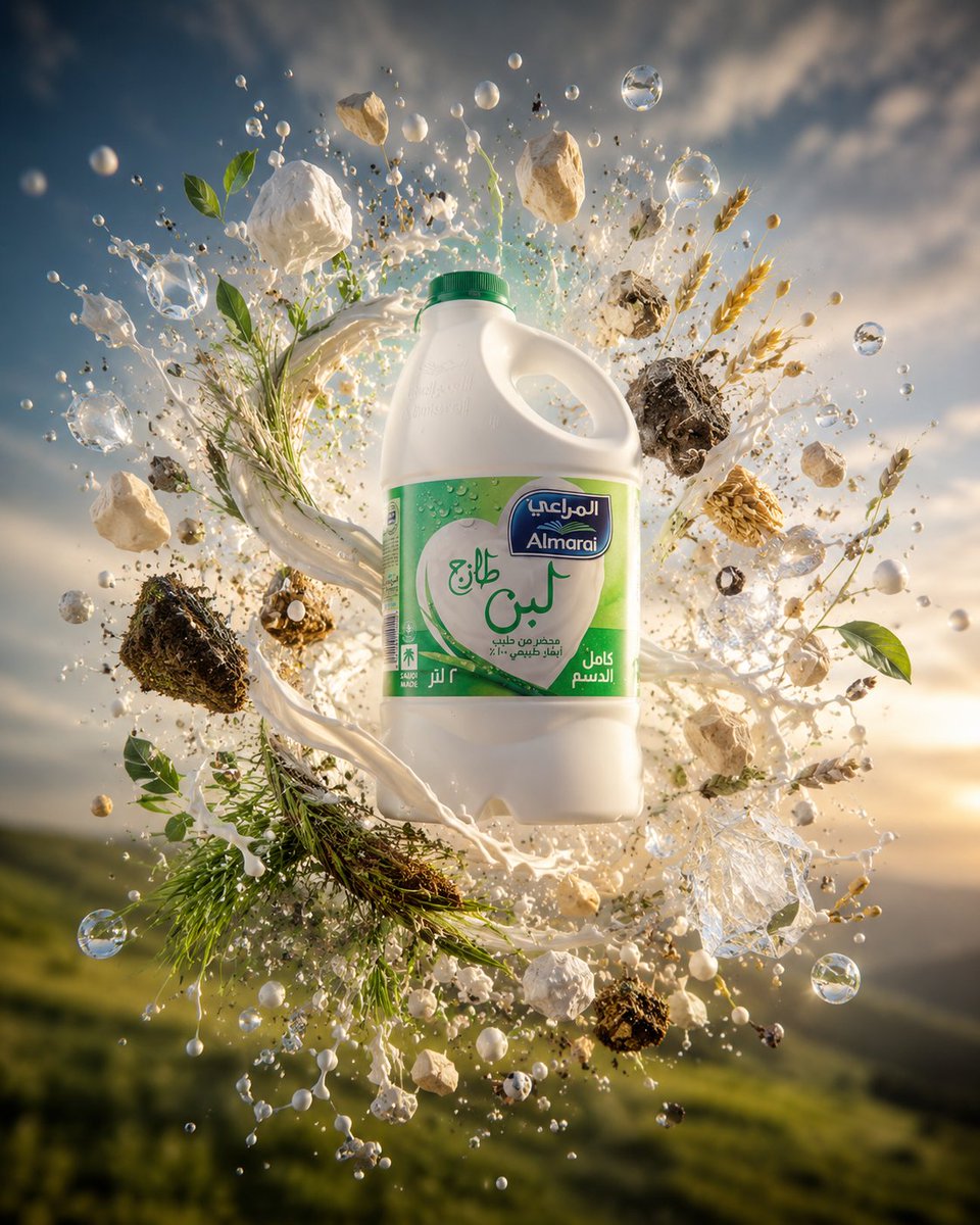 Floating Almarai Milk Splash Ad