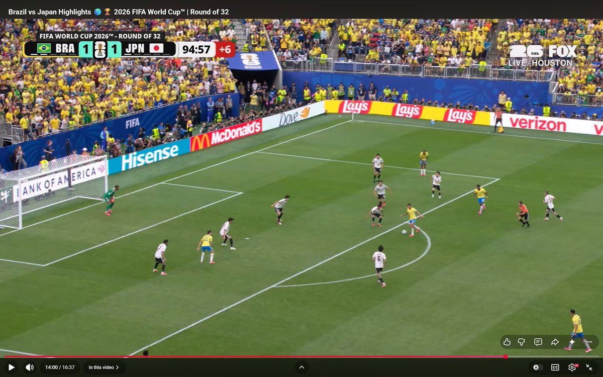JordanOlder_'s tweet photo. Just watched the highlights.  Japan has been sending players and coaches to Brazil for decades to learn their system.  It has paid off, but what horrible defense by Japan.  Good thing that defender doesn't live in Colombia.  I wonder about goals like that because my dad could score if he was left without anyone marking him at all.