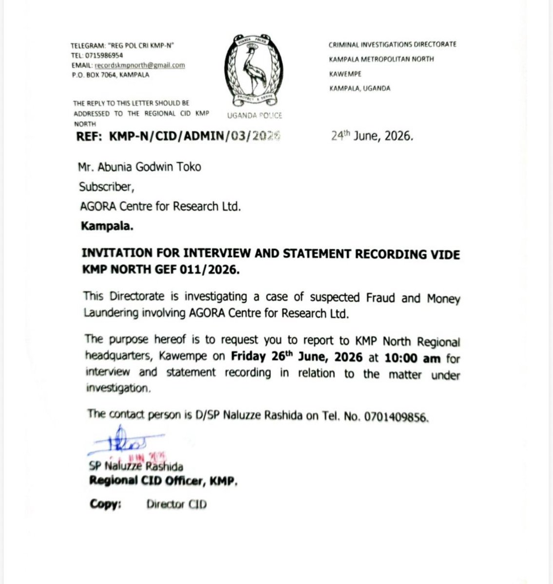 AAgather's tweet photo. 6 of us at @AgoraCFR have so far been interrogated by the CID. We have confirmed that @PoliceUg can treat Ugandans with dignity and summon them and that Ugandans will respond as the law abiding citizens they are so it is not necessary to violently abduct and disappear Ugandans for days, weeks and months. I also came out safe and free this evening to find very heartbreaking images and videos of Miria Matembe. The level of lunacy and insecurity one must have to subject a 73 year old woman to that level of inhumane treatment is astounding!