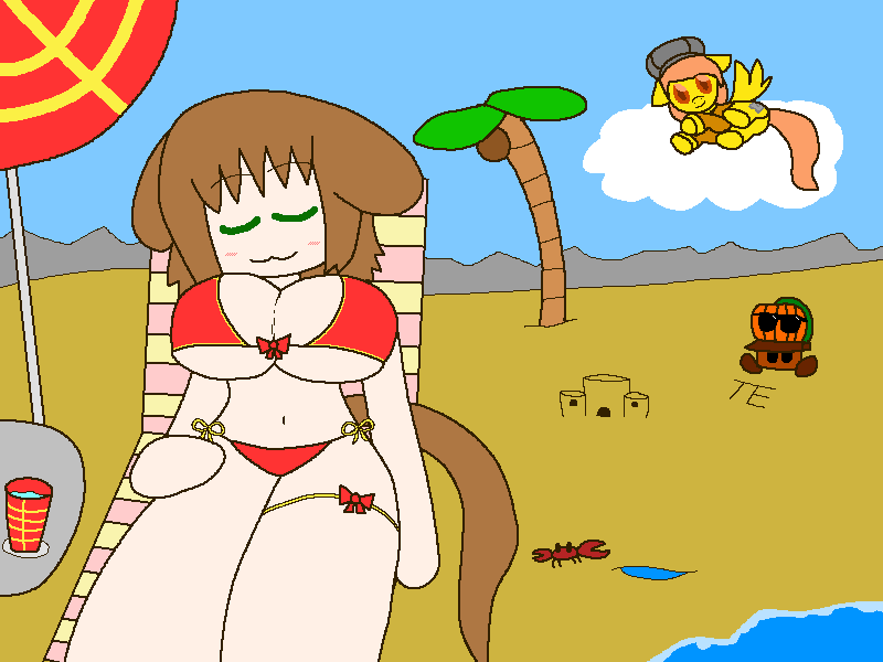 EaterofPi's tweet photo. Pippi relaxin' at the Beach!! 🏝 https://t.co/69kSwVtAmo