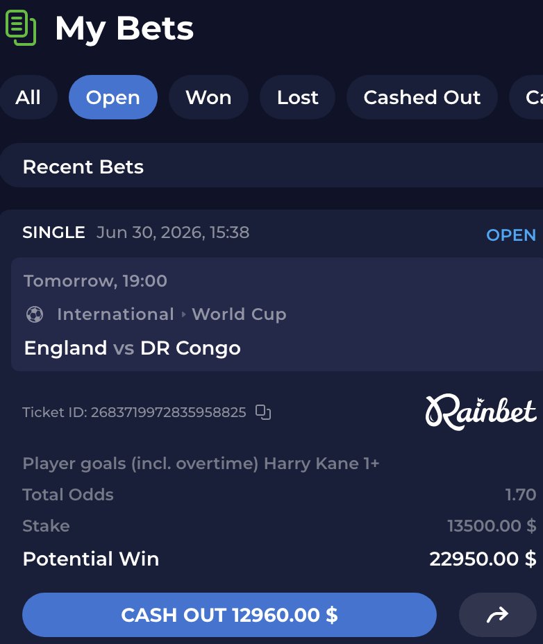 btc_charlie's tweet photo. Betting on Kane to score tomorrow vs. DR Congo.

England's all time top scorer in Fifa World cups won't let me down.

It's also coming home and $100 to someone who gets the score right... if England win 🏴󠁧󠁢󠁥󠁮󠁧󠁿 https://t.co/xyj0i4SxSW