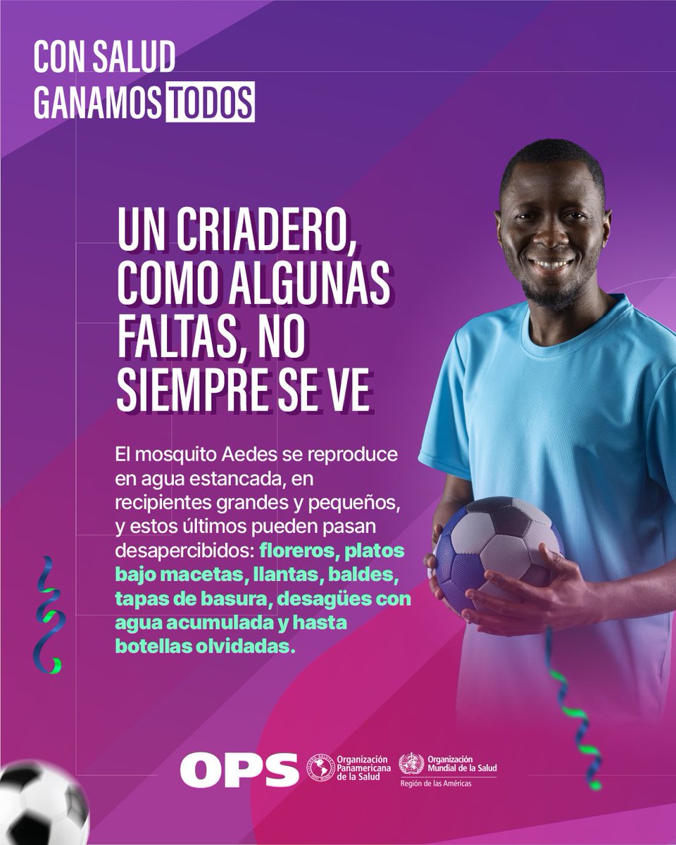 opscuba's tweet photo. Pequeñas acciones en casa hacen una gran diferencia. 

Revisar recipientes y evitar el agua estancada ayuda a cuidar a tu familia y a tu comunidad durante el Mundial.
 
#ConSaludGanamosTodos #CopaMundial https://t.co/BEzlanzkqM