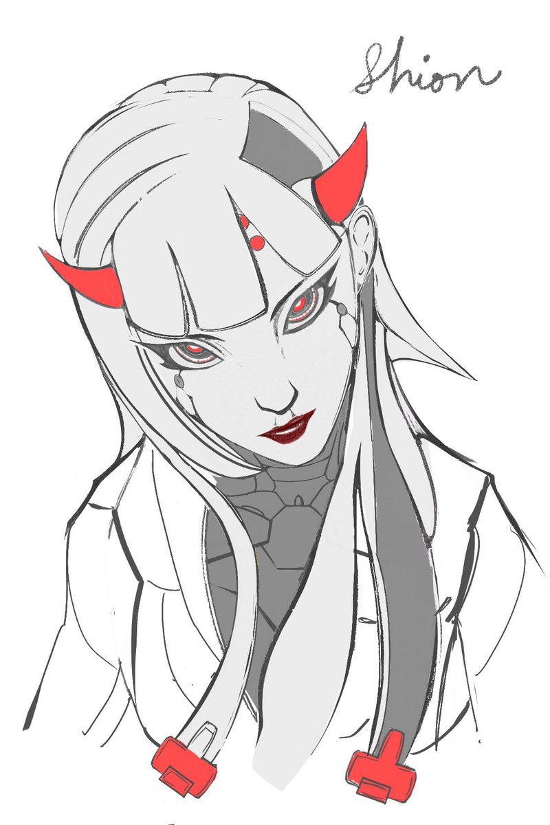 TheCoachTex's tweet photo. Had to draw Shion with such a Cyberpunk vibe… https://t.co/ony3YBgSQ4
