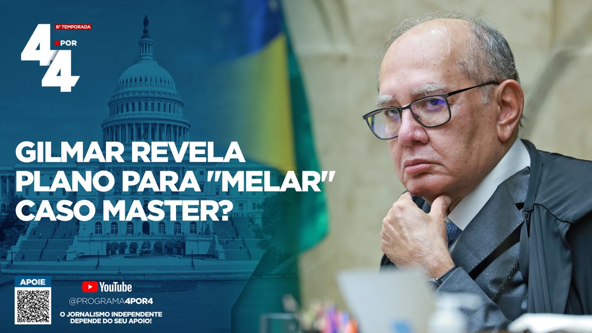programa4por4's tweet photo. Em nova entrevista, Gilmar dá sinais de que vai transformar caso do Banco Master em pizza
https://t.co/5Bu4OKaENz
Compartilhe!
#programa4por4 #jornalismoindependente https://t.co/7IyGyIhAWh