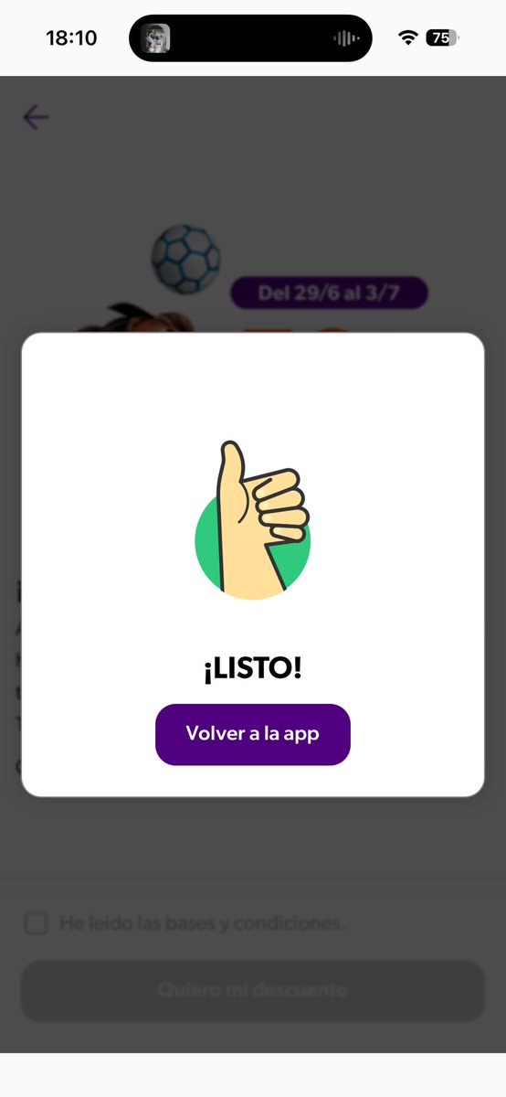 cebenman's tweet photo. @NaranjaX @portishead_67 @ahorrotwit @nnfiorelp @NaranjaX Yo activé la promo y recibi la notificacion en el celu pero cuando abro la app no me aparece en notificaciones de la app, y cuando toco el banner me sale esto https://t.co/DwOi2zEsla