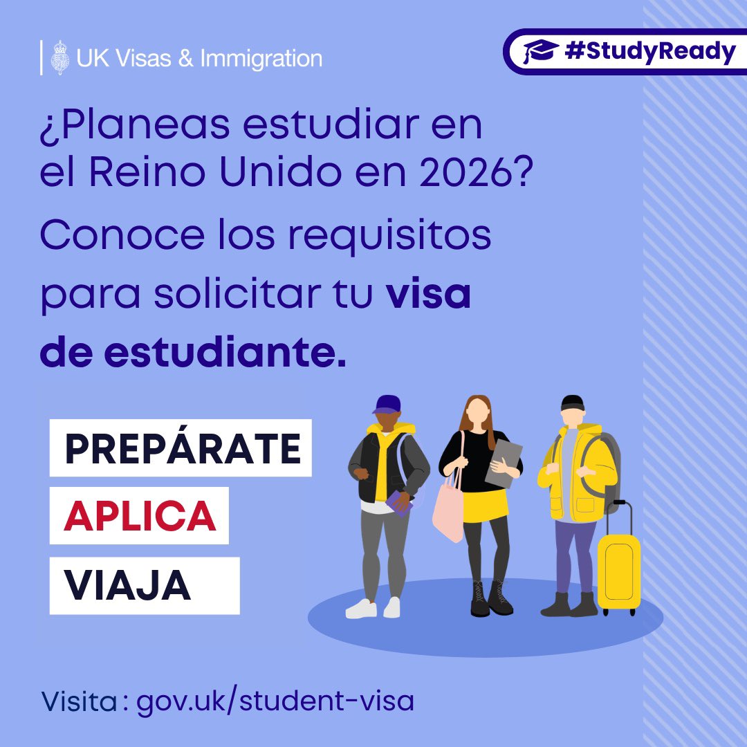 ukindomrep's tweet photo. ¿Planeas estudiar en el Reino Unido en 2026? 🇬🇧

Revisa lo que necesitas saber antes de pedir tu visa de estudiante y prepárate con tiempo. 

Visita nuestro sitio web oficial para más información 👉https://t.co/h7VB3SvrjB 

#StudyReady https://t.co/FW2o73y1aP