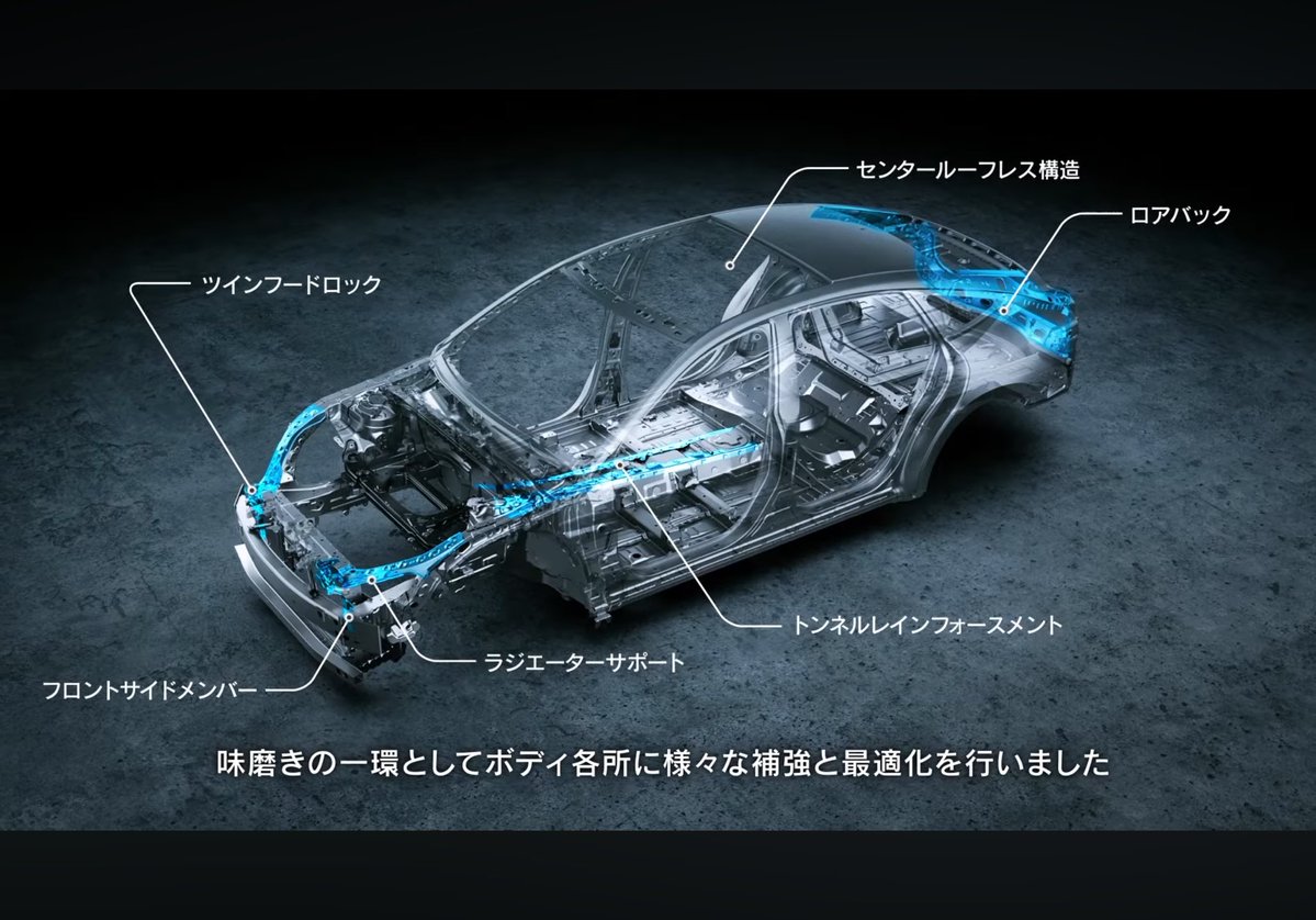 Aidu_Lexus's tweet photo. 新型ESのボディ剛性、半端ないな。
2000MPa級は現時点でも最高クラスの超高張力鋼板。

乗員の安全性を高めるだけでなく、車体のねじれ剛性も大幅に向上。乗り心地だけでなく操縦安定性も高まり、ラグジュアリーセダンでありながらドライバーズカー寄りの味付けになっている。 https://t.co/FofTxSAW6s
