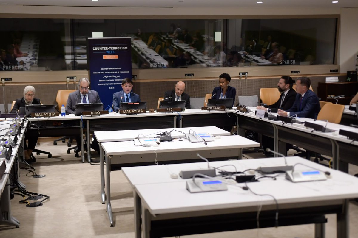 UNAOC's tweet photo. 🎬We're underway at #CTWeek!

🤝Today's discussion brings together governments, UN partners &amp; practitioners to explore localized approaches to #PCVE through youth resilience, community partnerships &amp; reintegration. #UNiteToCounterTerrorism

📺Watch Live▶️ https://t.co/biY2Au0Mco https://t.co/nsxXVgZpnX