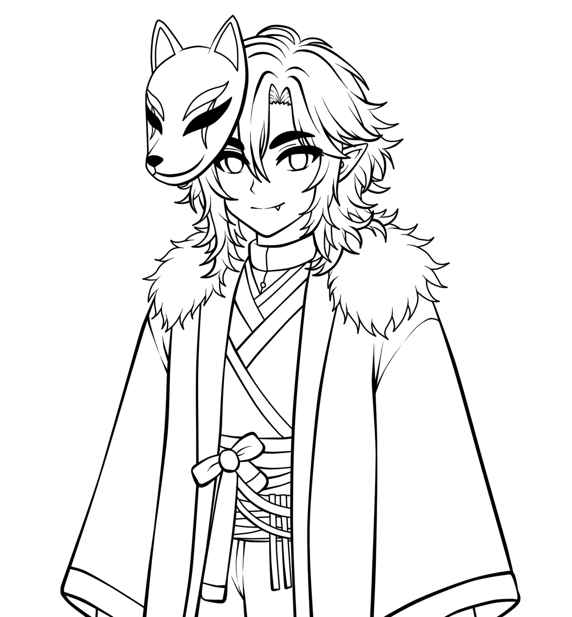 KogaKitsune's tweet photo. @mirayakoi aqui hice el boceto de el nuevo modelo png asi se veria con el cabello suelto y la apariencia menos chibi https://t.co/S943NTp0W3