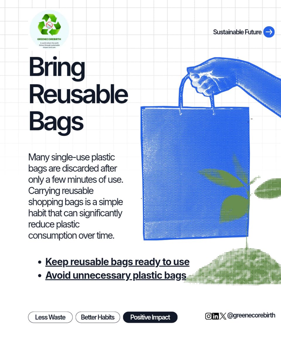greenecorebirth's tweet photo. The Earth doesn't need a handful of people doing sustainability perfectly. It needs millions of people making small changes consistently. 🌱💚

Every plastic bottle you refill.
Every reusable container you choose.
Every single-use plastic you refuse.

It may seem like a small... https://t.co/Bl6ulfrA5X
