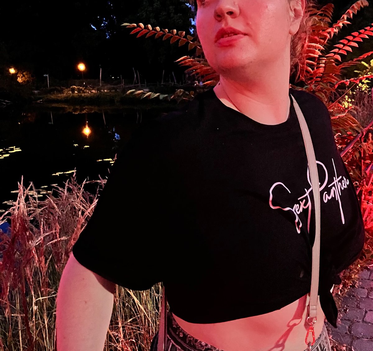 LeniLovelace's tweet photo. Night out repping my @SextPanther merch from @sx_tech festival 🖤🩷 https://t.co/WEAEPjLDnI