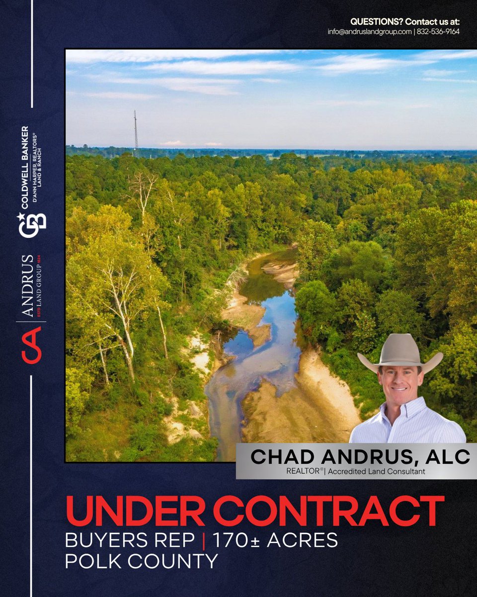 chad_LANDrus's tweet photo. BUYERS REP-UNDER CONTRACT‼
170± acres | Polk County
#andruslandgroup #undercontract #texasland #texasrealestate #buymoreland https://t.co/zZhx4kdkVo