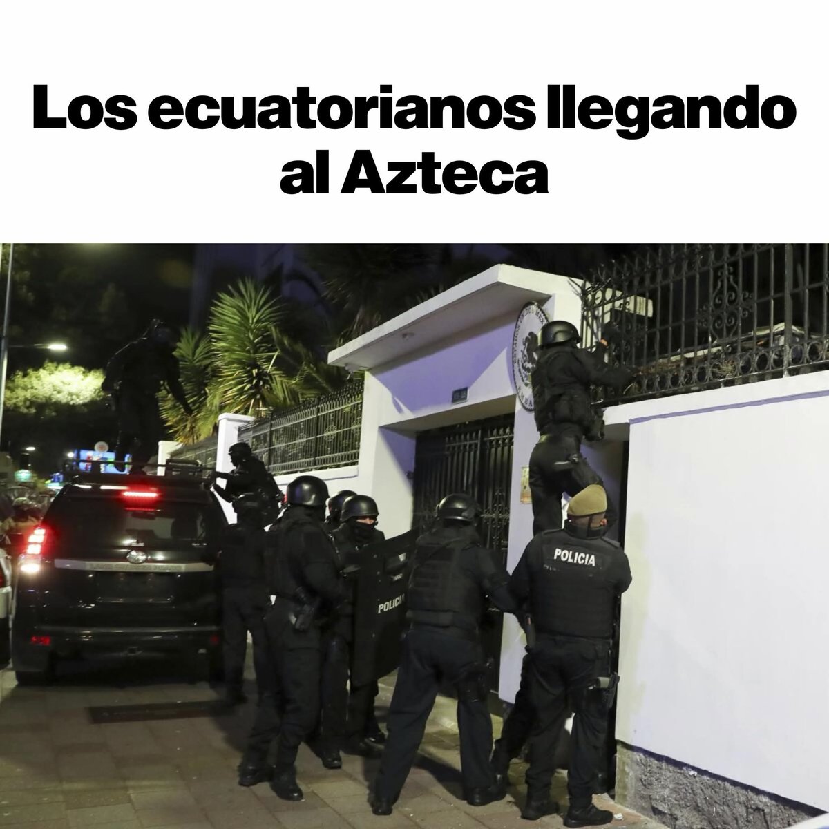 Luchin2601's tweet photo. @patty_ma1 Sacamos a un delincuente de la guarida, y ahora vamos al Azteca que es lo mismo! 
🫡🫡🫡🇪🇨🇪🇨🇪🇨 https://t.co/1BN0u2G2ql