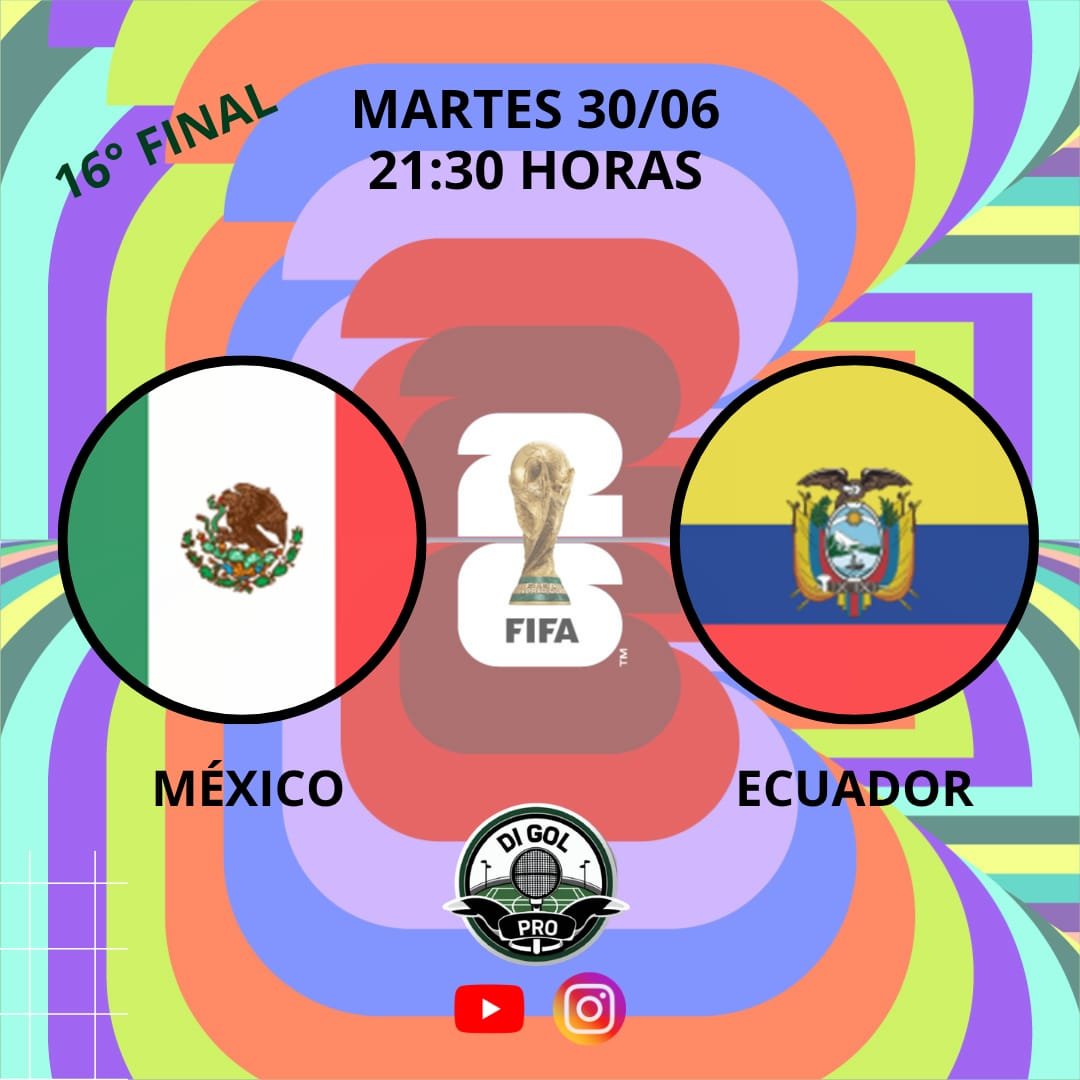 di_gol_pro's tweet photo. ¡EL ANFITRÍON SE JUEGA LA VIDA EN LA CDMX! 🏟️🏆🇲🇽🆚🇪🇨

​#México recibe a #Ecuador por un lugar en los octavos de final de la #CopaDelMundo. 
​
​🔴 EN VIVO con los relatos de @diegodegiusti por #DI_GOL_PRO 👇

⚽️ https://t.co/asaZkJIJOX https://t.co/8CBlqZOWyQ