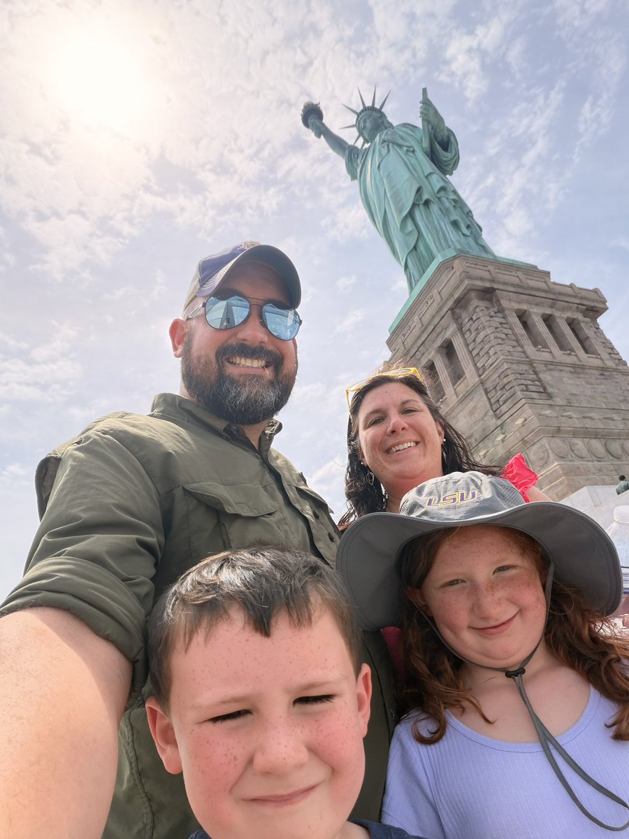 JohnSandow2's tweet photo. @harveyspistols @TheRascallion We got to visit Lady Liberty for the first time a couple weeks ago. Awesome to see right before the 250th anniversary! https://t.co/HhPFgnY4Nl