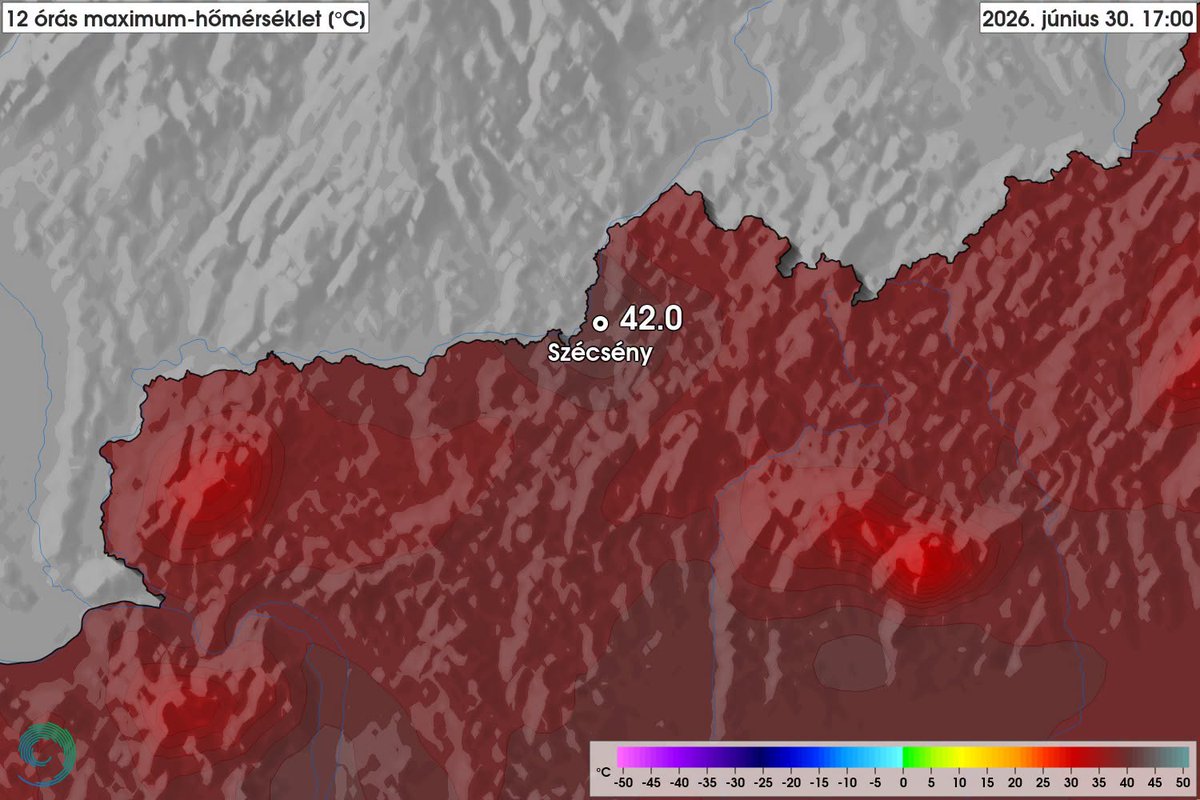 onrsh's tweet photo. #Macaristan 
Macaristan 🇭🇺 Ulusal Meteoroloji Servisi HungaroMet, bugün Szécsény'de ölçülen 42 derece sıcaklıkla ülke genelinde tüm zamanların en yüksek sıcaklık rekorunun kırıldığını açıkladı. https://t.co/7TPQIPxOBC