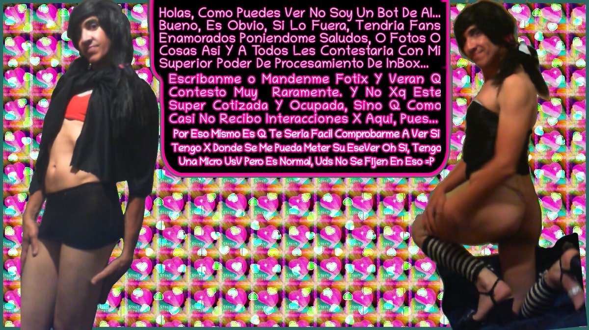 SissyBlakeIy's tweet photo. @PZ_X__ No Soy Bot! =P

PD: Creo q soy la unica j0t1t4 Aqui............ =O https://t.co/BEuMEEwVpf
