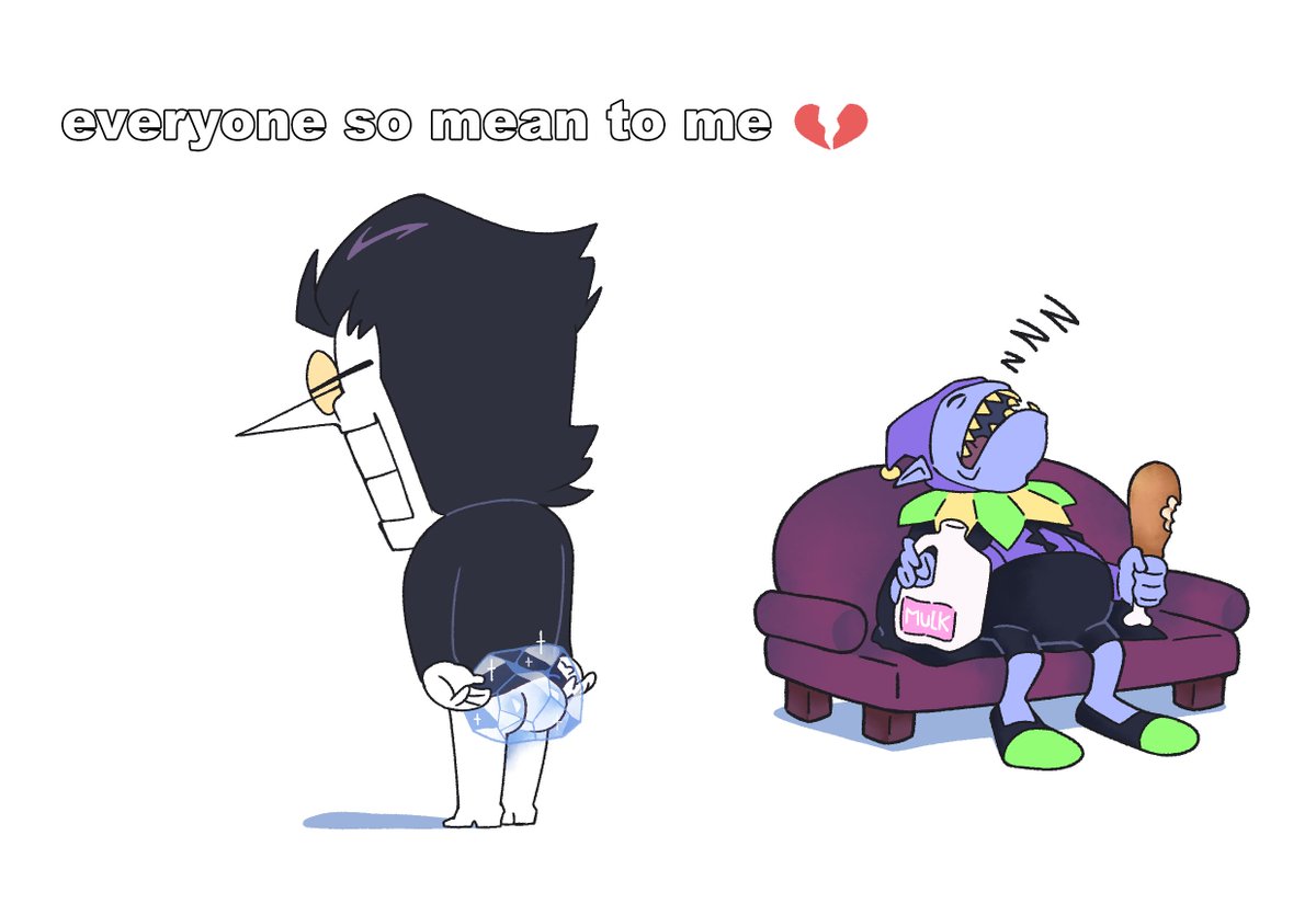 SaShamroo's tweet photo. He forgot he supposed to be dead 😔

#deltarune #deltarunespoilers #spamton #jevil https://t.co/LxeOJO0NrN