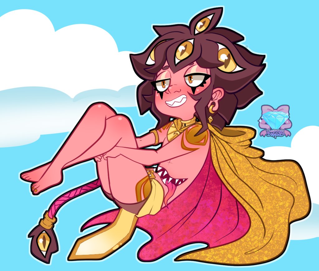 dumpsterdiam0nd's tweet photo. Filmore wanted his human form to be a little extra by having me draw him over an old picture as a sort of "redraw"! 
🪙He says "I used to just hold her treasure. Now I get to show off her greatest talent." He's right though, I love trying new styles all the time. Don't box me in! https://t.co/WsASyeSgte