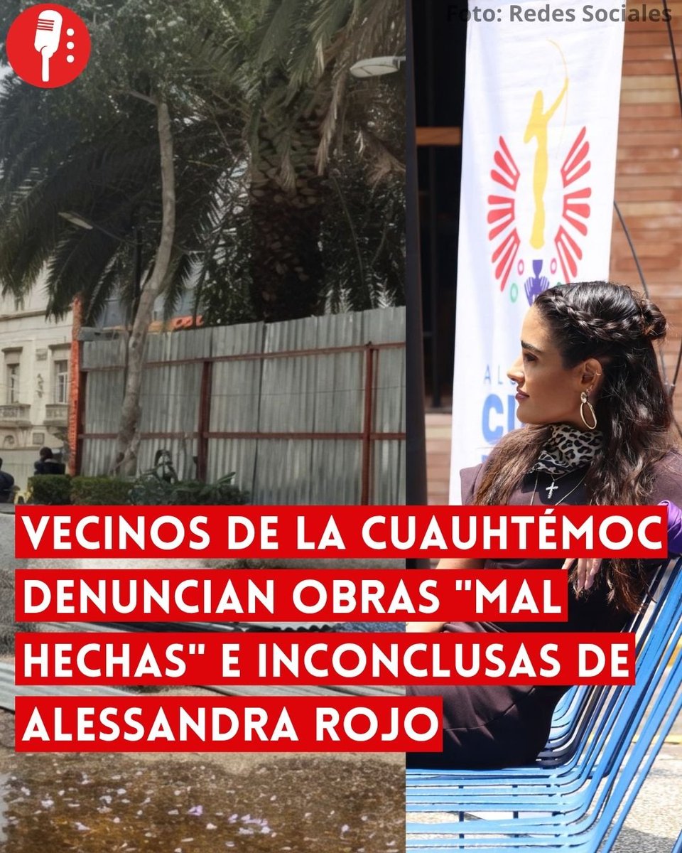 ReporterosMX_'s tweet photo. ⭕️ OJO | VECINOS DE LA CUAUHTÉMOC DENUNCIAN OBRAS "MAL HECHAS" E INCONCLUSAS DE ALESSANDRA ROJO DE LA VEGA

La alcaldía Cuauhtémoc, encabezada por Alessandra Rojo de la Vega (@AlessandraRdlv), promueve repavimentación, mejoramiento de banquetas y calles en colonias como la Condesa, mientras los habitantes de la alcaldía denuncian que los trabajos se entregan incompletos o deficientes, según informó La Jornada (@lajornadaonline). https://t.co/nFcy8v7eCw