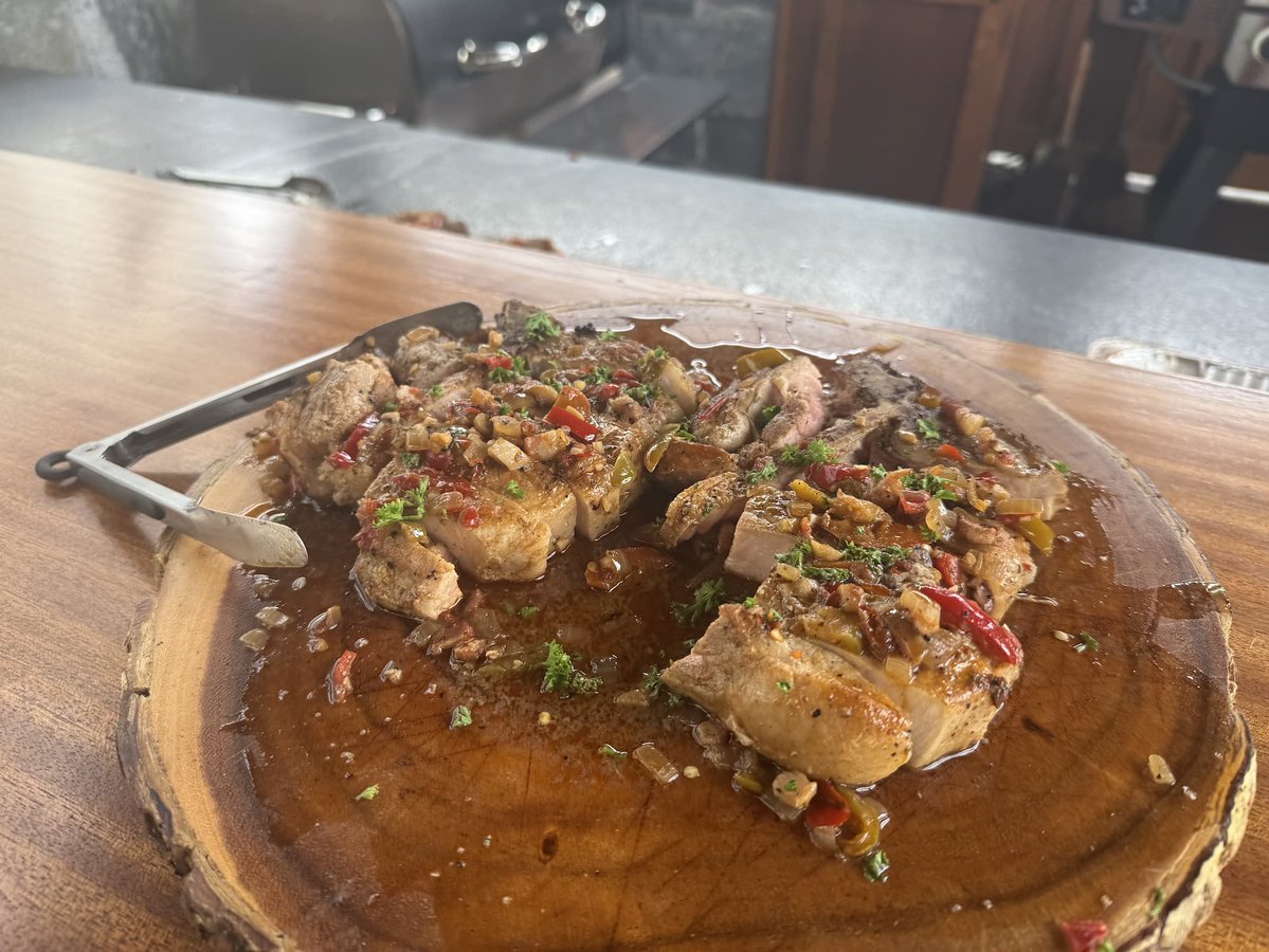 DP_meat_friday's tweet photo. Dan Patrick Show Meat Friday 06/26/26 #dpshow #meatfriday #danpatrickshowmeatfriday #dpshowmeatfriday #dpshownewsletter #recteq
Beef Wellington (USA Style)
Cherry Pepper Pork Chops
@DylanGrady_phd
@dpshow
@recteq_official
Not giving us recipes anymore to post, just photos. https://t.co/47cjxW21HY