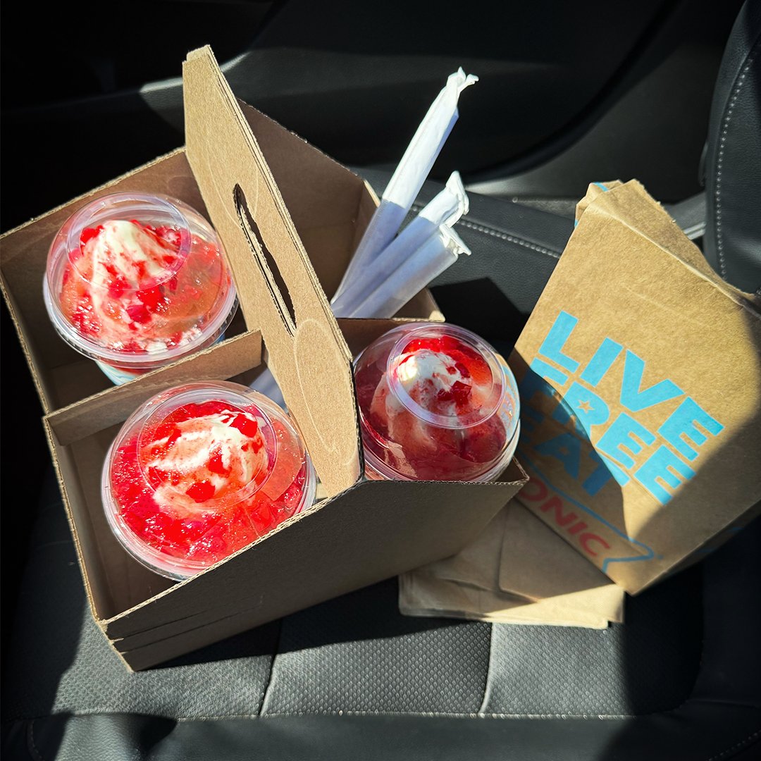 sonicdrivein's tweet photo. imagine rolling up to the function blasting yankee doodle and slinging these slushes https://t.co/gCYKVdULHF