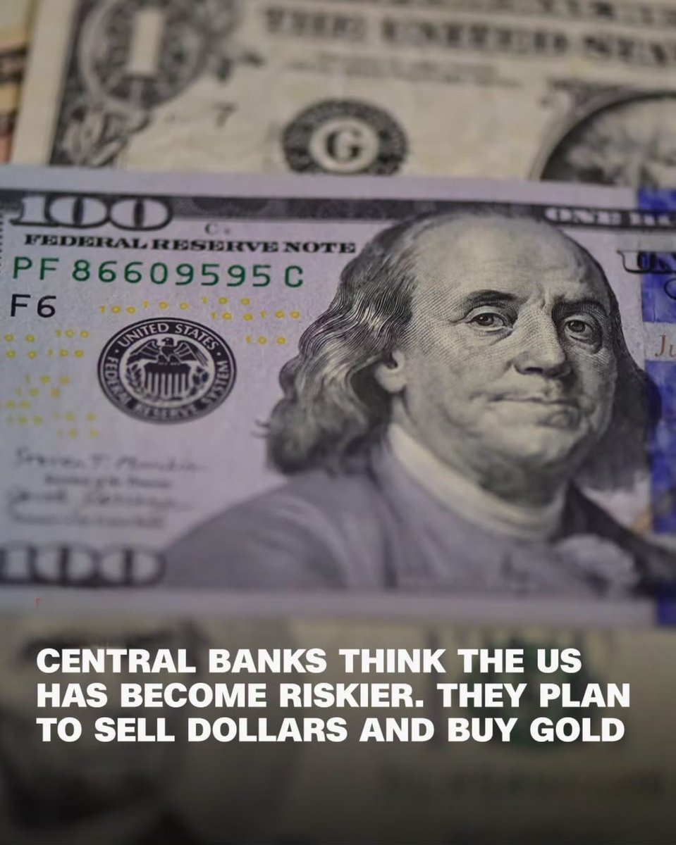 CiboBlog's tweet photo. For the first time, more central banks plan to CUT their US dollar holdings over the next decade than increase them, according to a new OMFIF survey.

#USDollar #CentralBanks #Gold #GlobalEconomy #BreakingNews #Finance #Markets #WorldNews https://t.co/L9w7cAesK3