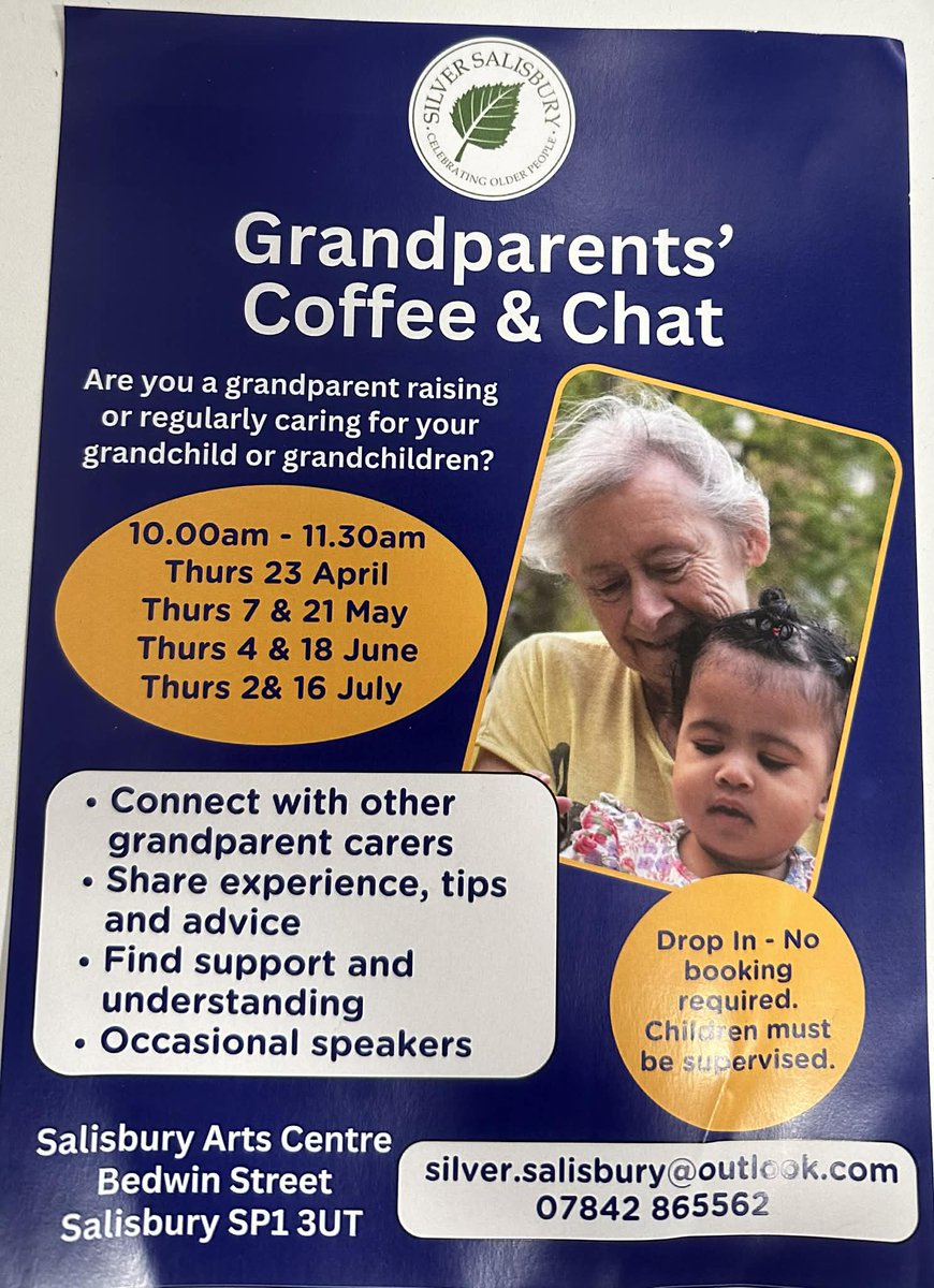 OdstockRadio's tweet photo. Happening tomorrow at Salisbury Arts Centre, 10am-11.30am.
More details - contact silver.salisbury@outlook.com or call 07842 865562.
#salisbury #grandparenys #communitycafe https://t.co/VmuV2xNwa8