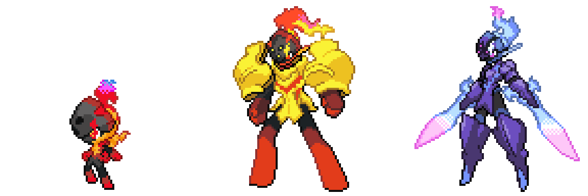 ThePuppetPlays1's tweet photo. Made somw sprites for the Charcadet Line!

Please give credit if used 🙏

Charcadet: https://t.co/EFQt5RQXMD 
Armarouge:
https://t.co/92wm1pYI5F
Ceruledge: 
https://t.co/6YTLIgsypl https://t.co/RxeCm2TfWF