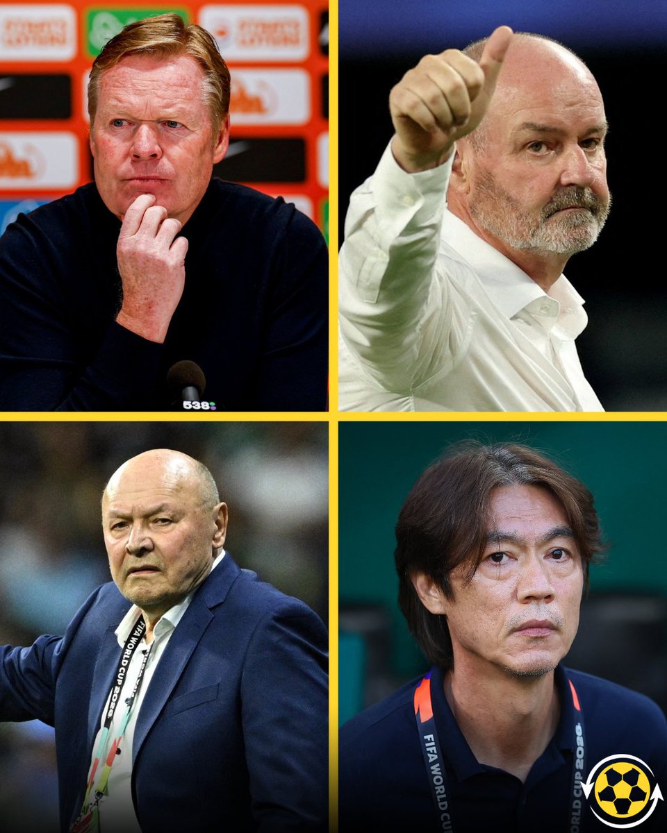 DeadlineDayLive's tweet photo. 🚨 𝗢𝗙𝗙𝗜𝗖𝗜𝗔𝗟: After Ronald Koeman resigned as Netherlands boss, five countries from the World Cup have now sacked/changed their manager:

🇨🇿 Czech Republic - Miroslav Koubek
🇳🇱 Netherlands - Ronald Koeman
🇰🇷 South Korea - Myung-bo Hong
🏴󠁧󠁢󠁳󠁣󠁴󠁿 Scotland - Steve Clarke
🇹🇳 Tunisia - Sabri Lamouchi (During the tournament)
