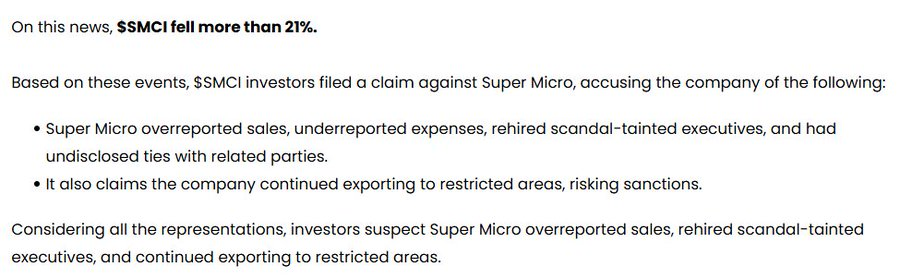 11thestate's tweet photo. With all the buzz around $SMCI, we dug up something interesting.                

On slide two: the event that led to a 21% drop in $SMCI last year.                

We’re watching closely — and you should too. Stay tuned. #SuperMicroComputer #SMCI https://t.co/IiYA0KPuzz