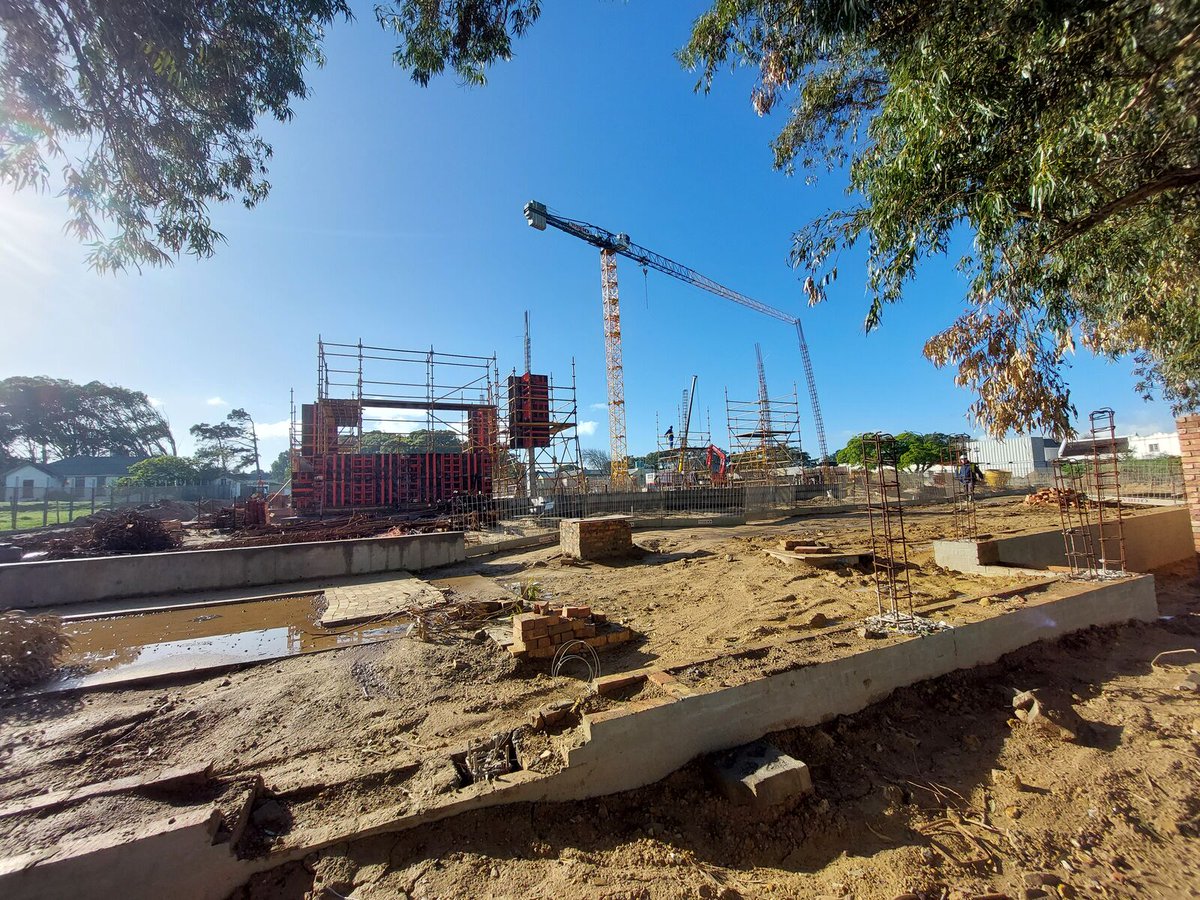 cofjctemples's tweet photo. At the Cape Town South Africa Temple site, the slab-on-grade foundation for the temple has been completed, and the reinforced concrete superstructure is beginning to rise. Formwork and scaffolding surround the emerging structure as crews continue casting walls, columns, and other structural elements. Construction has now been underway for just over eight months, with steady progress evident across the site. (Photo: Elder Duncan MacMillan) #capetowntemple #capetownsouthafricatemple
https://t.co/PbODqDr2zK