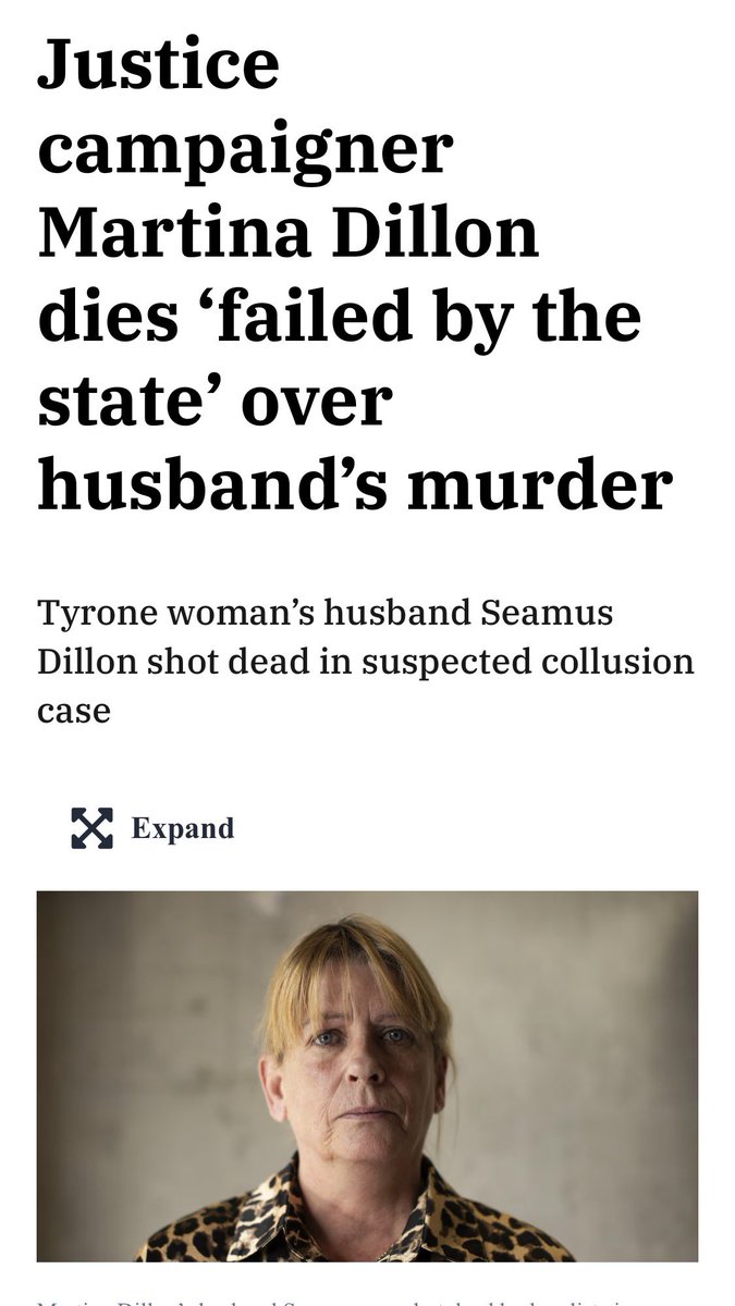 paddyfox14's tweet photo. Sorry to hear about the passing of Tina Dillon a tour de force of a woman. She was never afraid to say what she felt. She carried the fight for truth and justice for Zig her husband who was murdered by loyalists on the British states payroll. She was some woman for one woman. https://t.co/wP76LlvrGP