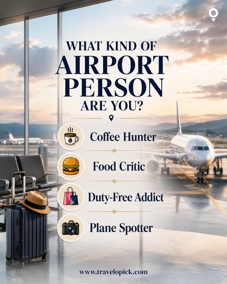 travelopickus's tweet photo. Be honest, are you ordering a full meal or just hunting down the nearest iced coffee? ☕ #travelopick #AirportLife #FlightDeals https://t.co/vDZ53bZswQ
