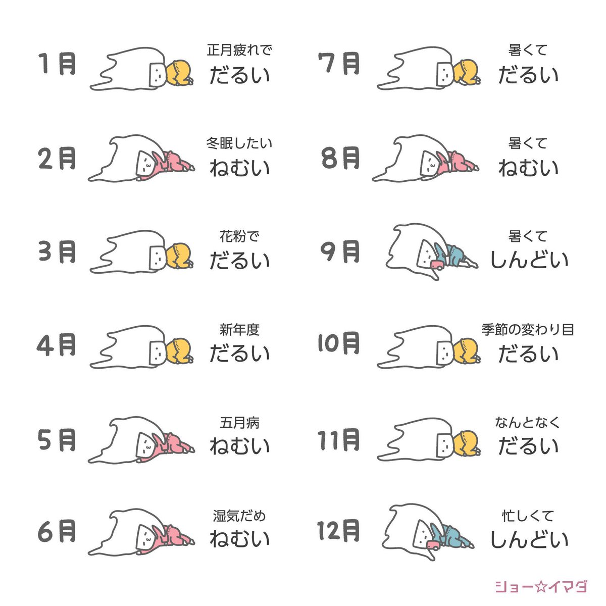 shoimada's tweet photo. ねむい６月がやっと去りました
７月…うぅぅぅぅぅぅー https://t.co/E4dbyVLTm9