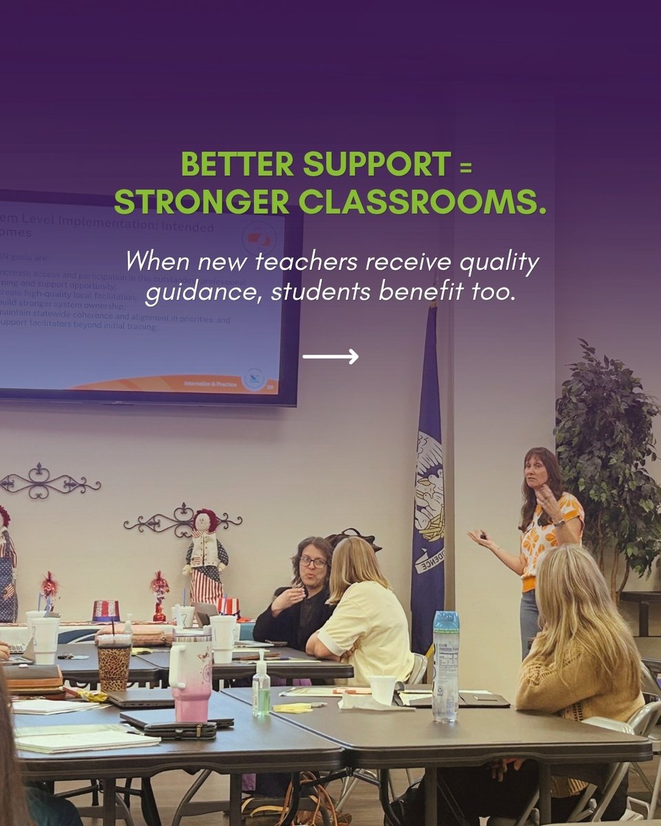 goAPEL's tweet photo. Exciting things are happening in Ouachita Parish! 🍎 Educators gathered for Train the Trainers, preparing to support Louisiana's newest teachers through the New Teacher Experience.
#LouisianaEducators #TeacherLeadership #NewTeacherExperience #APEL https://t.co/1AfPteGYNz