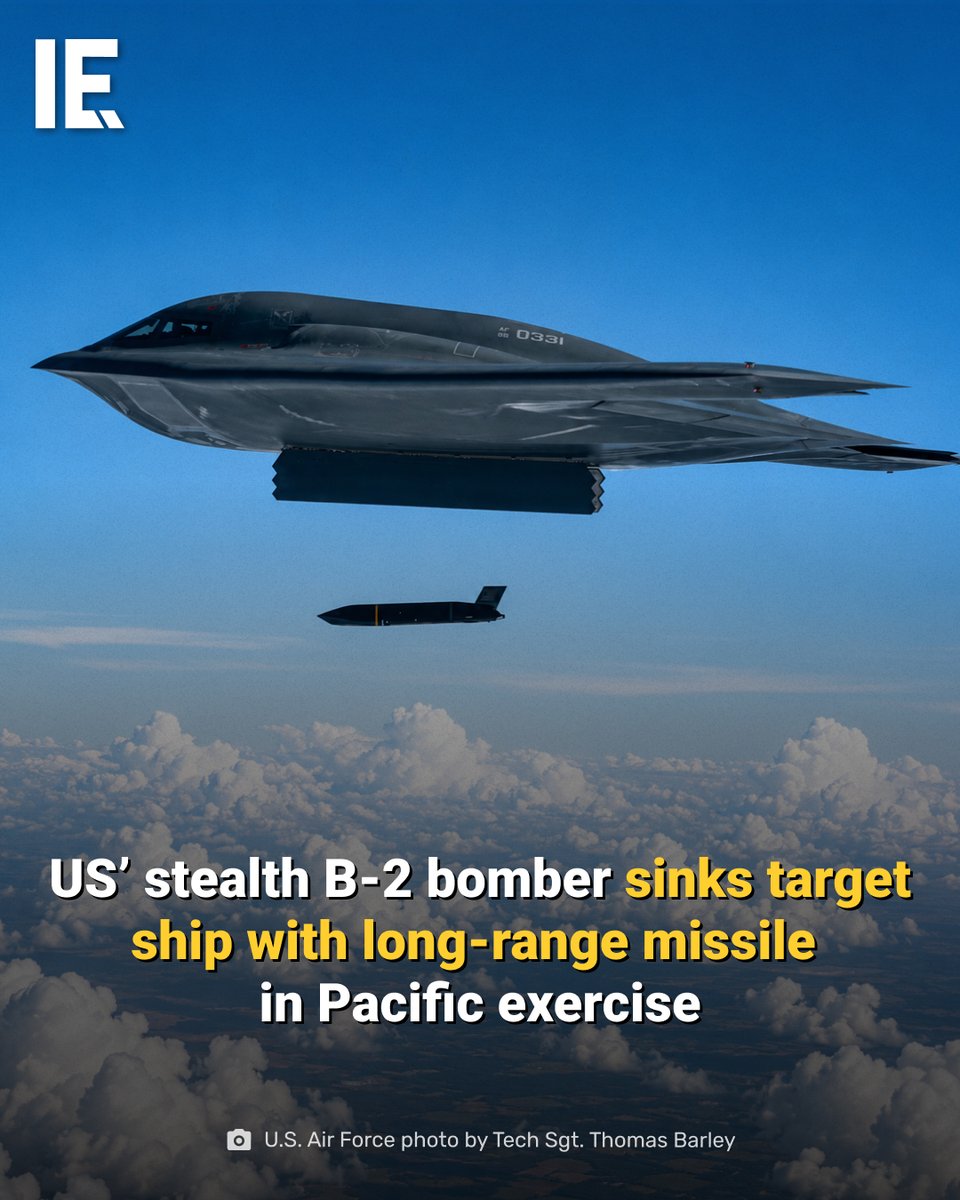IntEngineering's tweet photo. The U.S. military demonstrated its long-range anti-ship strike power during a Pacific drill.
https://t.co/I9wmWROkDM
#B2Bomber #LRASM #PacificDefense https://t.co/BsYlnel2Vj