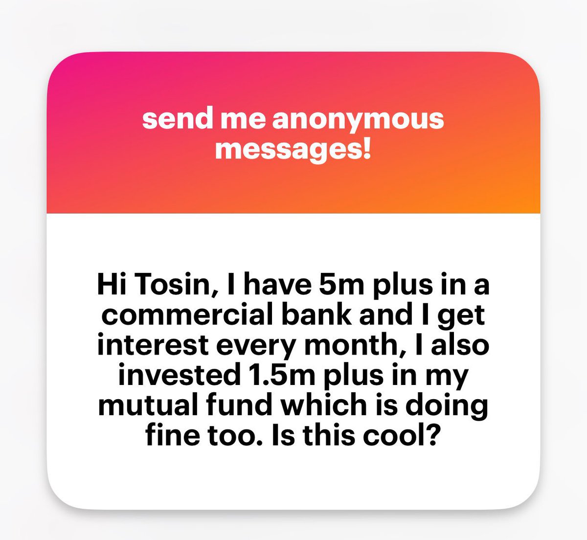 tosinolaseinde's tweet photo. You are leaving money on the table. Commercial bank is giving you 6-8% per annum and money market mutual fund is giving you 20%. Move it

A low risk asset such as treasury bill that matches your risk appetite and offers between 17% - 19% is a better option. Treasury bills (T-bills) are considered the safest available investments because they are backed by the "full faith and credit" of the government, meaning the government guarantees the timely repayment of principal and interest.
 
The next step is taking risk and investing in foreign and local shares etc 

But baby steps first
You can get TBills on Ladda https://t.co/aPIoTbdPDx
