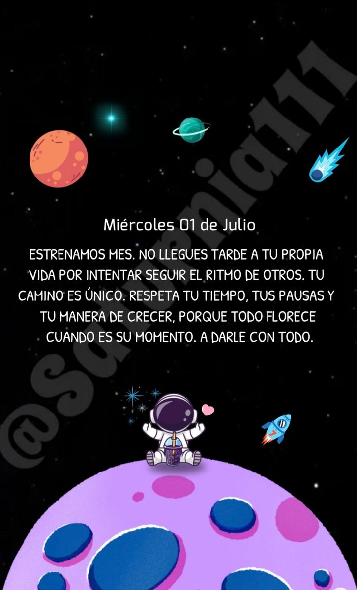 Saturnia111's tweet photo. Que en este mes se cumplan muchos de tus sueños👩‍🚀🌠 https://t.co/VT1iYCKQXI