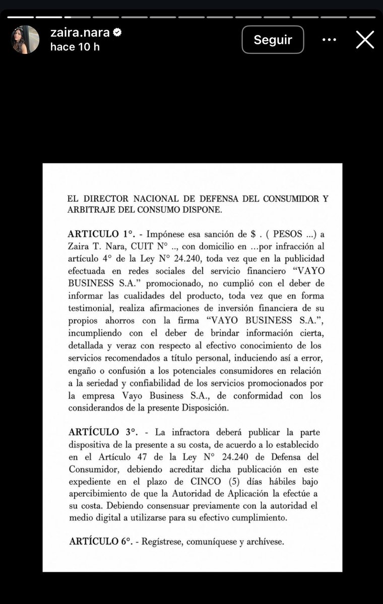 ElMundoJuridico's tweet photo. 📌 Lo dije y lo sostengo. Hay que regular la oferta de bienes y servicios realizada por Influencers. En este caso, la sanción a Zaira Nara. https://t.co/m0NPrZlmfP