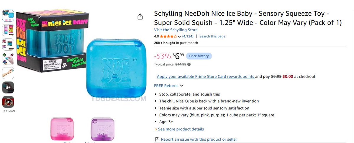 thedealsguy_'s tweet photo. $6 Schylling NeeDoh Nice Ice Baby - Sensory Squeeze Toy - Super Solid Squish - 1.25" Wide - Color May Vary (Pack of 1)

Resell $20+

https://t.co/e5GWV1n3ny

#ad https://t.co/6WEBHHDs9a
