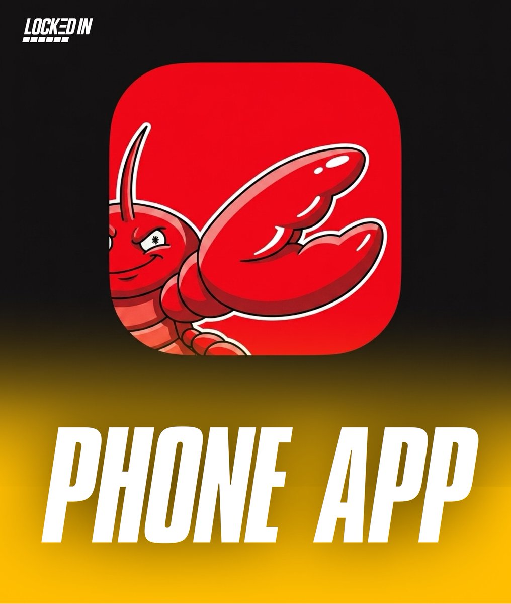 LockedIn_News's tweet photo. LOCKED IN: OpenClaw is finally on your phone. Available on iOS and Android.

> Chat with your agent
> Approve its actions
> Feed it text, links, or photos https://t.co/1923EjCkk3