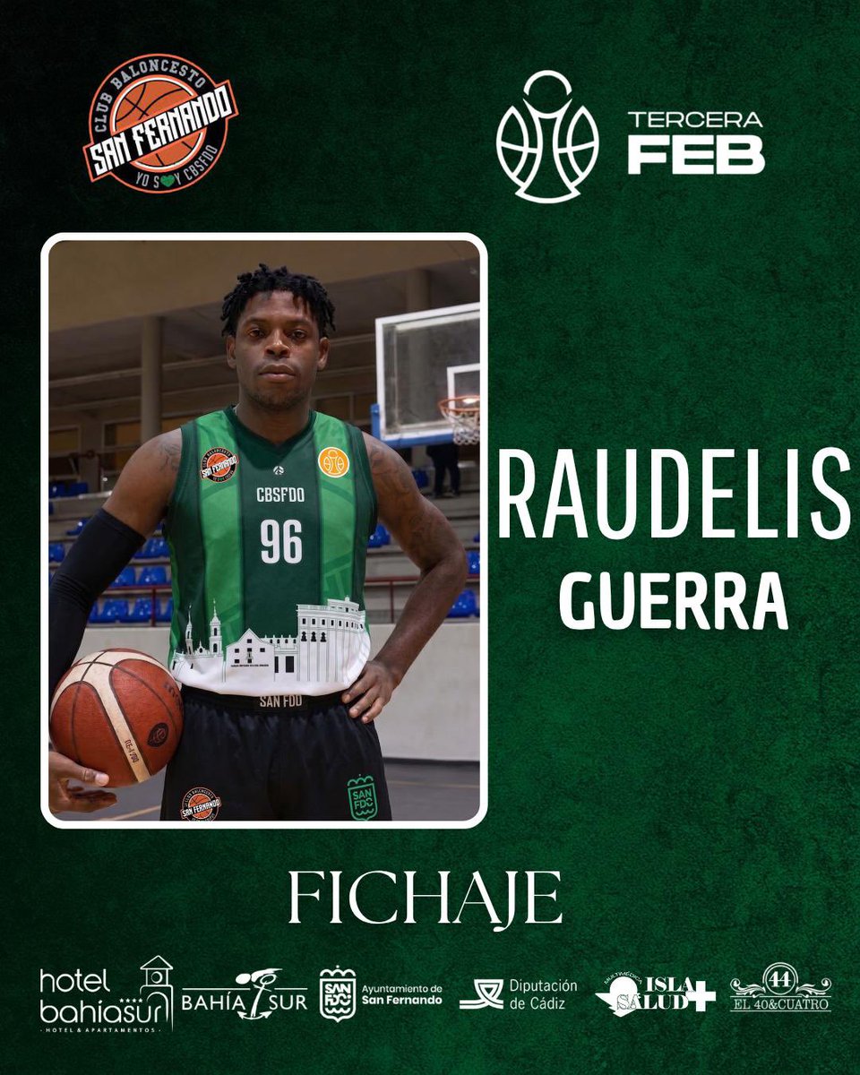 CBSFDO's tweet photo. En esta 26/27 vamos a dar mucha GUERRA

Tenemos la suerte de anunciar que se une a la familia Raudelis Guerra

Exterior de mucha experiencia, todo un lider dentro y fuera de la pista y una amenaza desde todos los lugares de la cancha 

Rau, te esperamos con los brazos abiertos https://t.co/YyZ5ZoVKsV