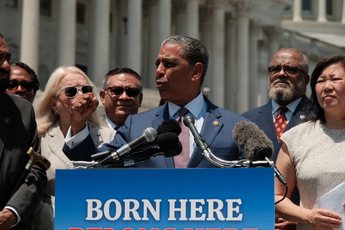 TheBlackCaucus's tweet photo. Today, the Supreme Court rejected Trump’s unconstitutional attack on birthright citizenship.

For more than 150 years, the 14th Amendment has guaranteed that everyone born in the United States is an American citizen. Today’s decision reaffirms that constitutional promise and rejects efforts to rewrite it.

This victory matters—but the fight to protect our rights, our Constitution, and equal justice under the law is far from over.